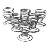 Ensemble de 6 coquetiers en métal chrome argenté, design Space Age des années 1970, Italie.