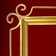 Hollywood Regency Gold Brass Wall Mirror - 70 x 46 cm