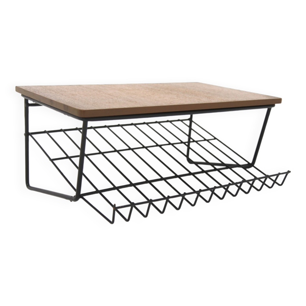 Étagère murale scandinave en teck, Suède 1960