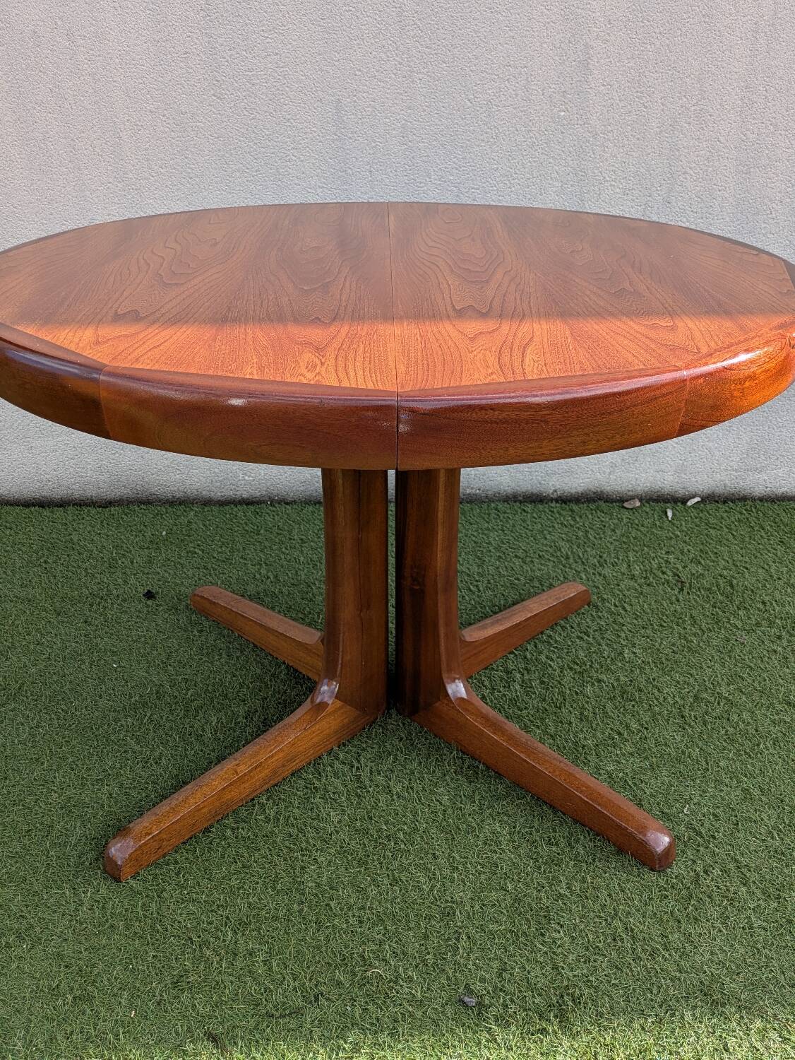 Baumann vintage dining table, solid wood, extensions