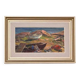 Original mid-century Swedish oil on panel – “Coast” by E. Kruger – vintage & framed – 49 × 33 cm
