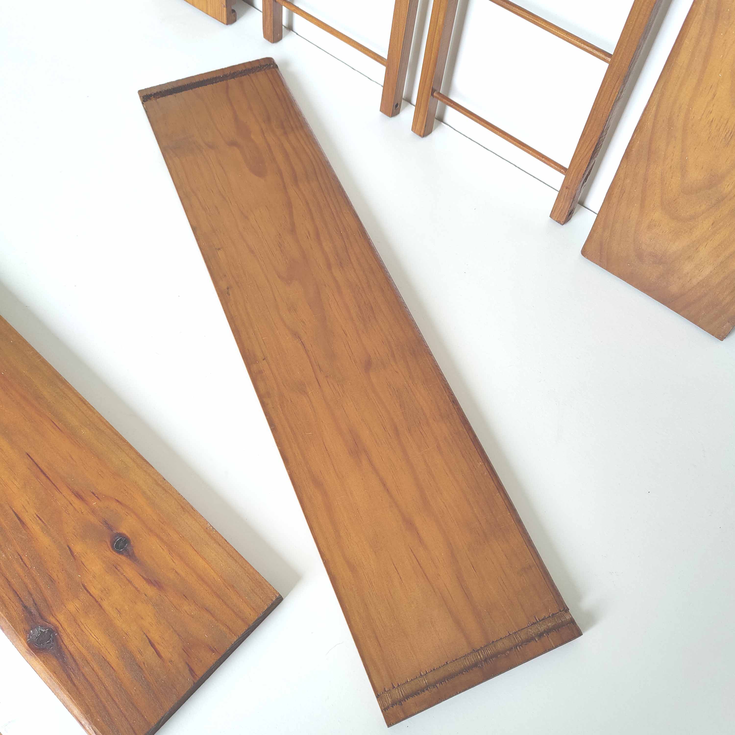 Vintage wood wall shelf