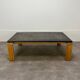 Brutalist coffee table, chalet-style slate stone