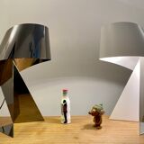 Ribbon salon lamp design Claire Norcross limited edition chrome brown