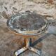 Antique iron bistro table – French wine table, early 20th century