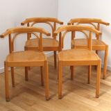 Suite de 4 chaises bistrot vintage