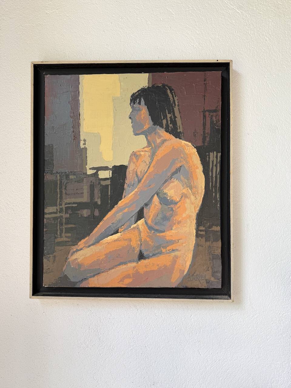 Oil painting of a naked woman