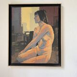 Oil painting of a naked woman