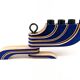 Candélabre en bois 7 branches | Bleu Klein | Design Scandinave