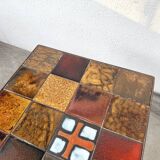 Duo de tables basses en céramique émaillée