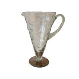 Spanish glass jug with shells and starfish, 2nd half of the 20th century