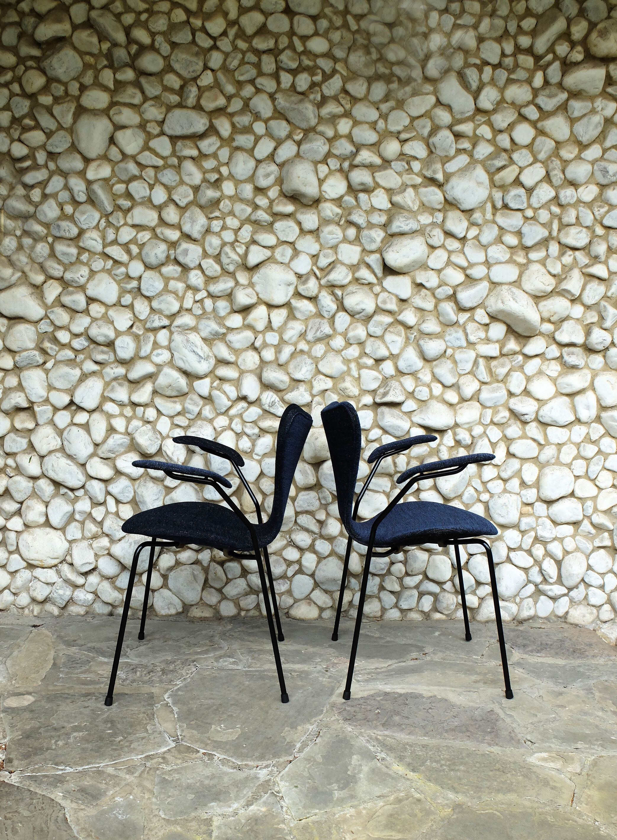 Pair armchairs 3270 butterfly series Arne Jacobsen for Fritz Hansen, vintage 1964