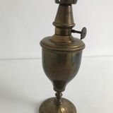 Copper and brass oil lamp