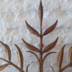 Applique florale en métal doré 1950s