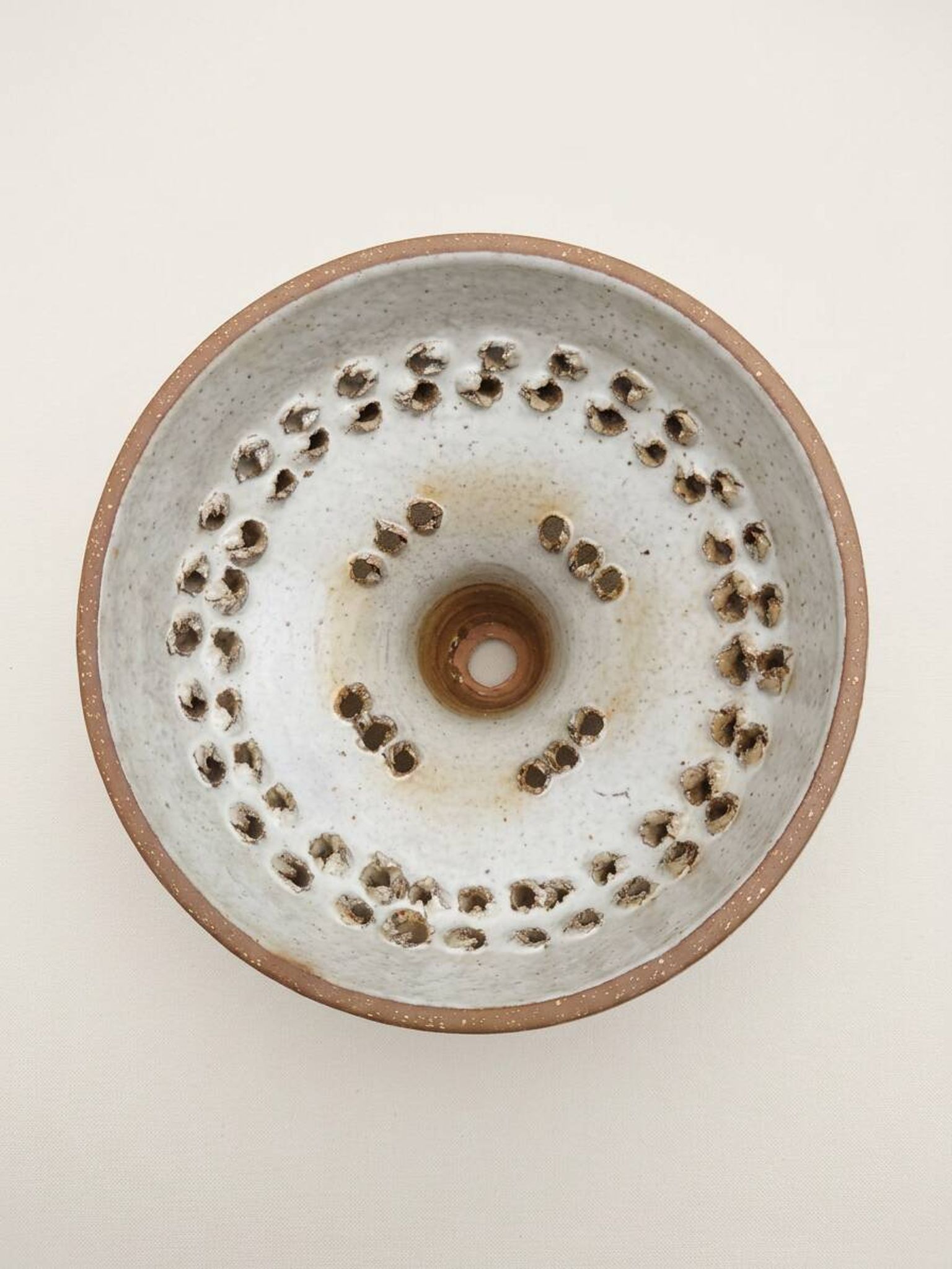 Brutalist hanging lamp in ceramic, Denmark, 1960s-1970s