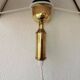 Vintage brass wall lamp with fabric lampshade, 80s