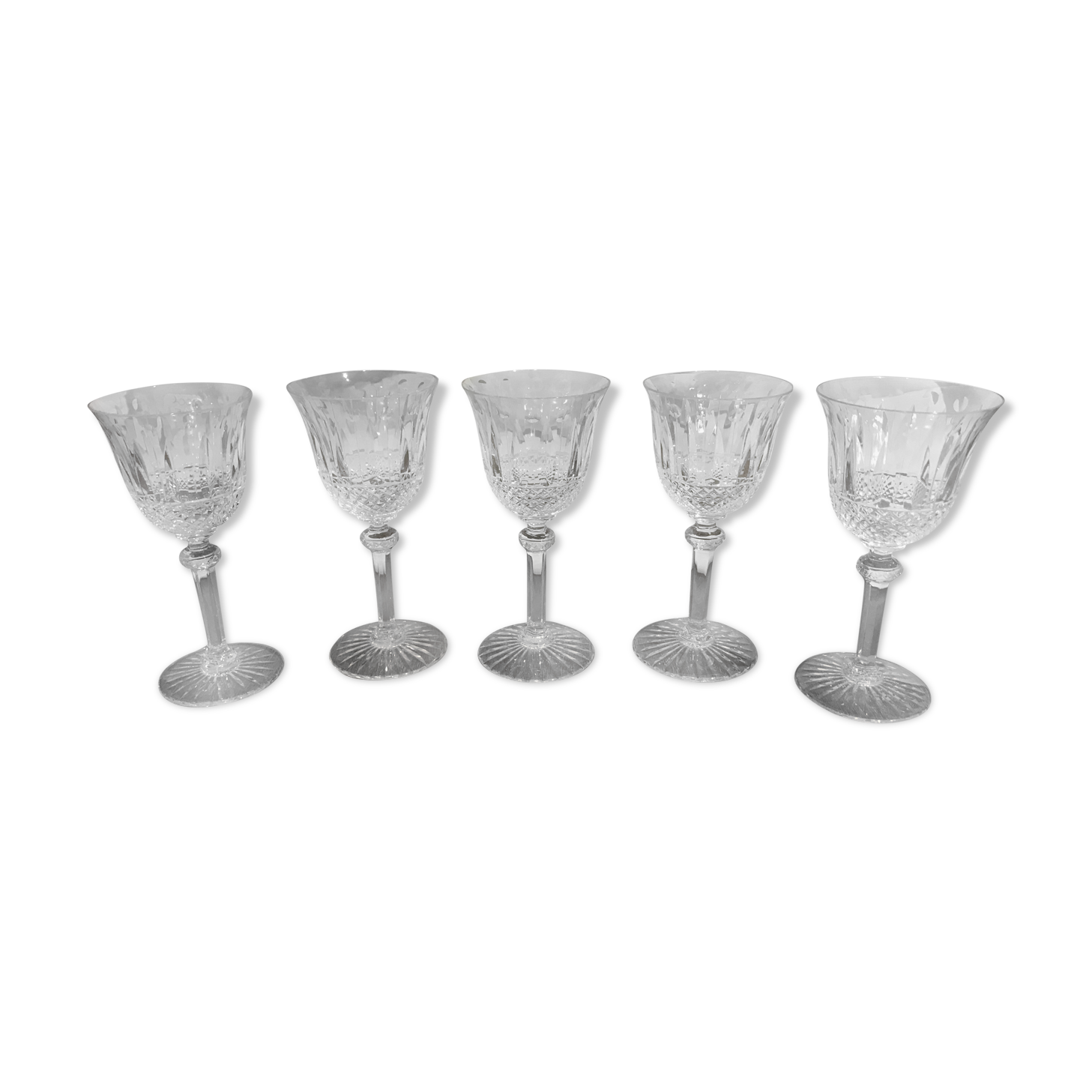 5 verres à vin cristal Saint Louis modèle Tommy