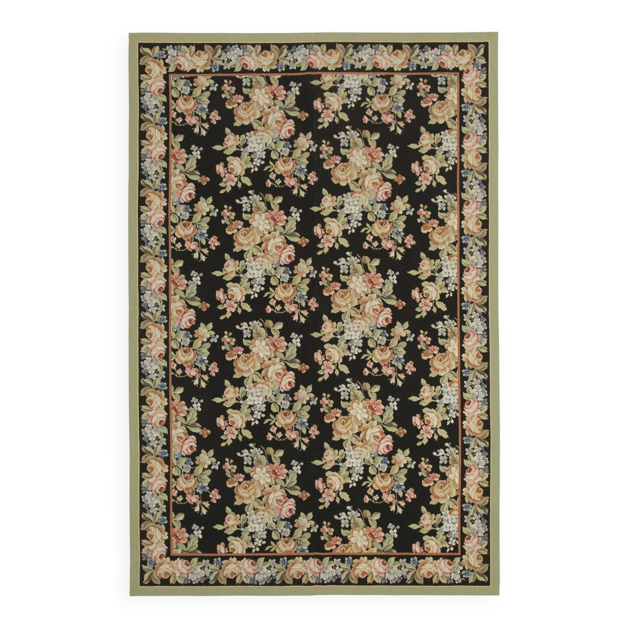 Handmade Vintage Flatweave Needlepoint Kilim 180 cm x 272 cm