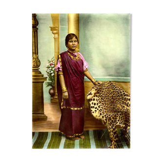 Photographie ancienne colorée Rajasthan vers 1920