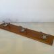 Wooden wall coat rack 3 hooks