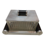 Art Deco box 1920 metal wood and glass