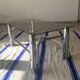 70s glass and chrome metal coffee table
