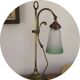 Art Nouveau style brass "rise and fall" table lamps after WAS Benson