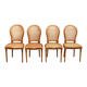 4 caned Louis XVI medallion dining chairs from the 1960s.