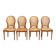 4 caned Louis XVI medallion dining chairs from the 1960s.