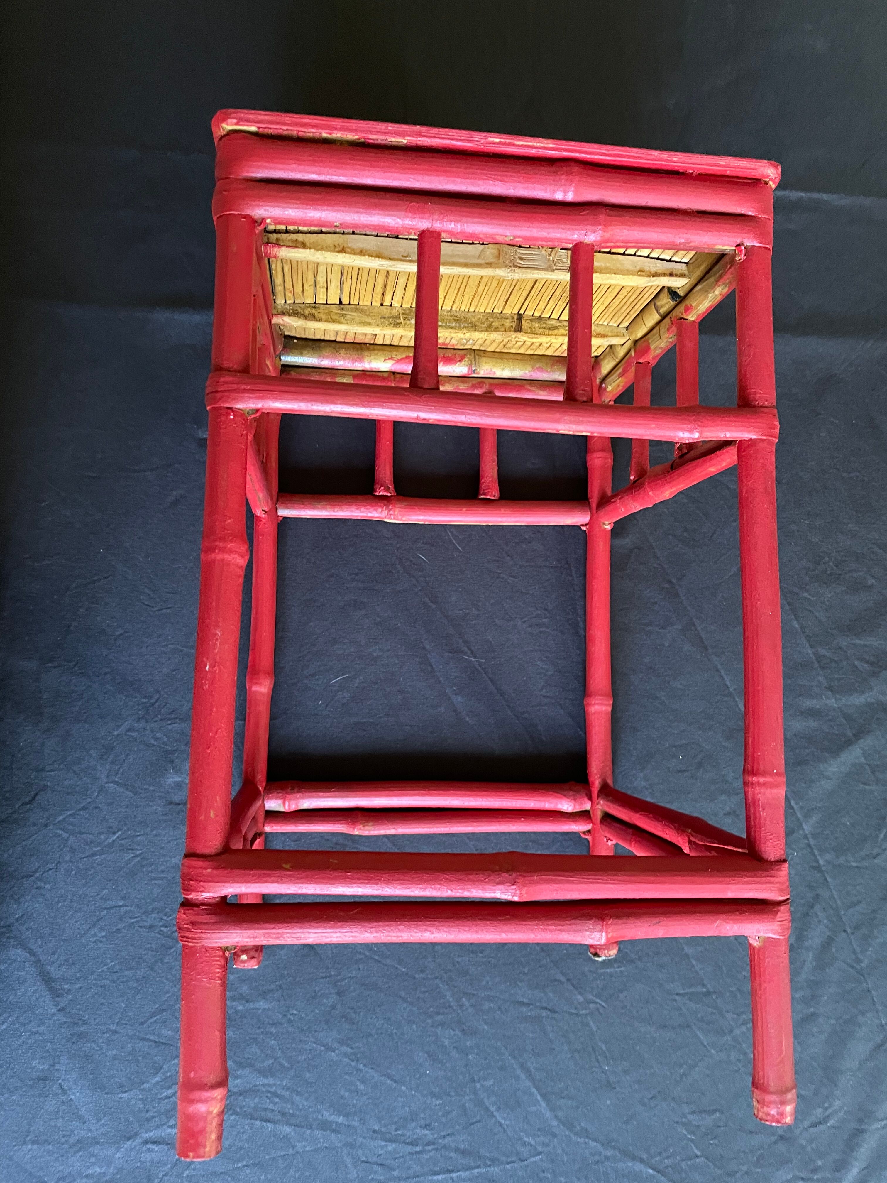 Vintage bamboo stool