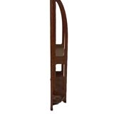 Art nouveau oak wall shelf with built-in frame