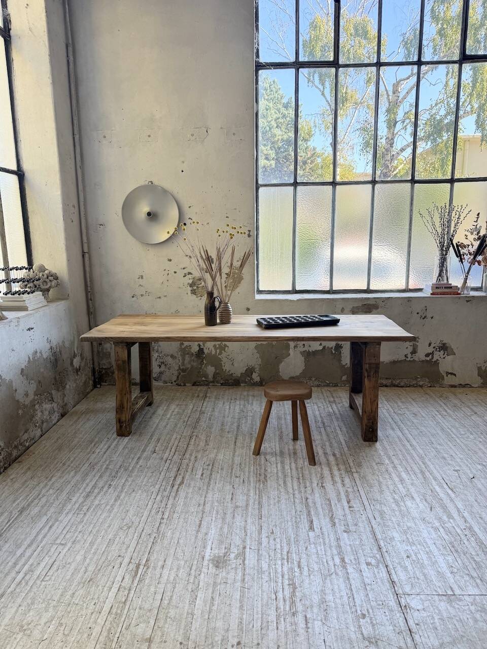 1950s pine farmhouse table 220cm