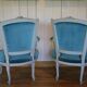 Paire de fauteuils de style Louis XV patinés