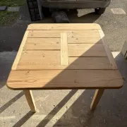 Folding wooden table