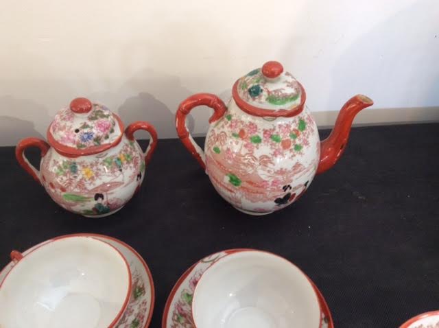 Japanese porcelain tea set