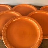 Set of 6 Gien flat plates