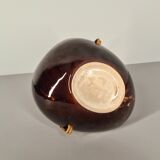 Iridescent ceramic cup or basket / signed / 50s / mid-century / vintage / xxth century