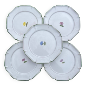 Gien Motton - serie de 6 grandes assiettes