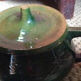 Glazed terracotta teapot
