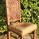 Antique carved walnut chair