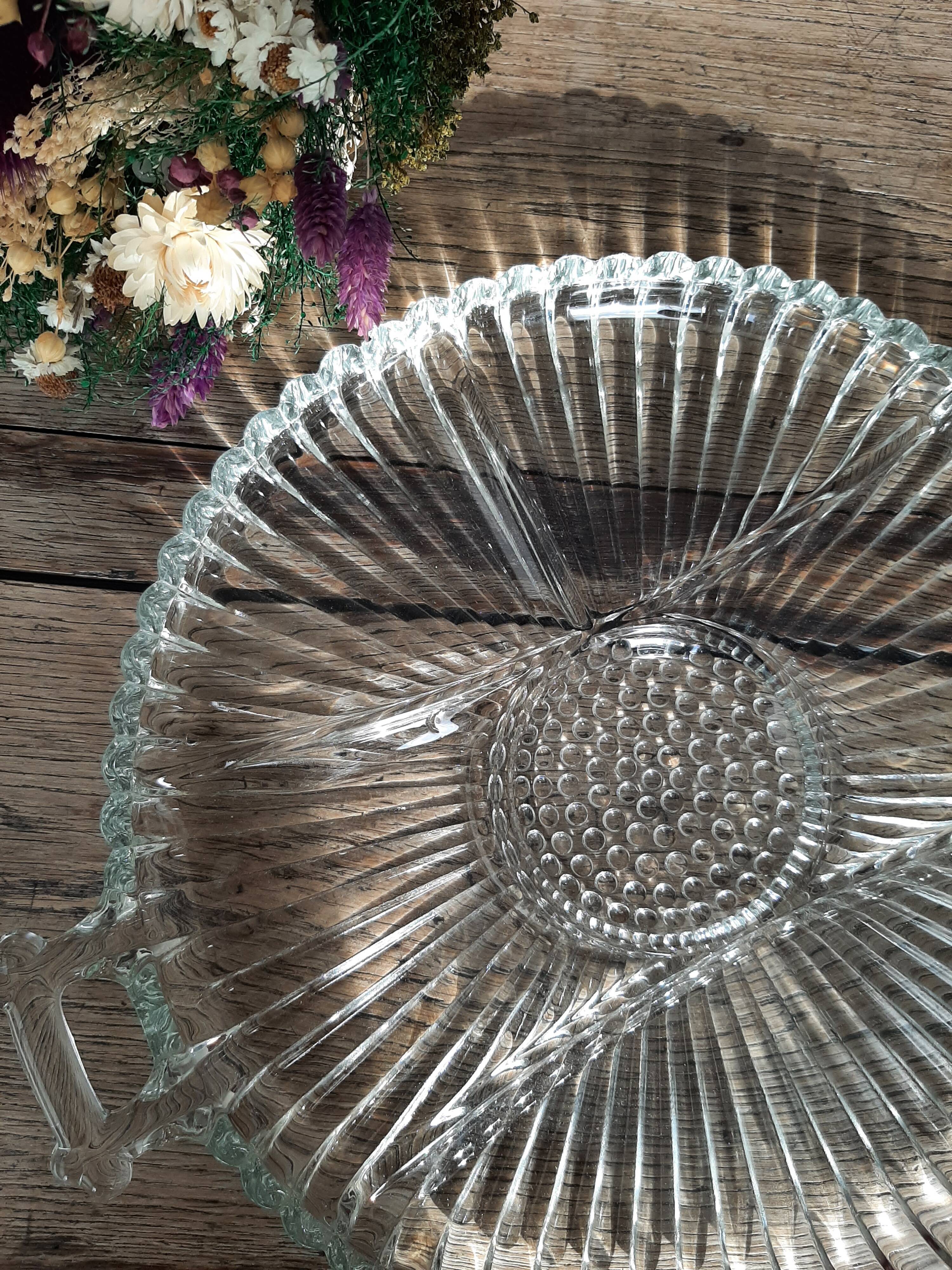 Round glass dish