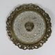 Vintage ceiling light, round, cut glass