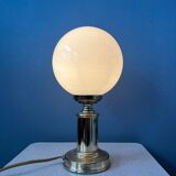 Set of 2 Vintage Golden Opal Glass Desk Lamp