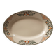 Flat oval enamelled pattern. Longwy. Model Antibes