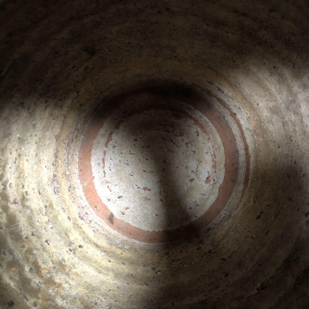 Dark green jug enamelled