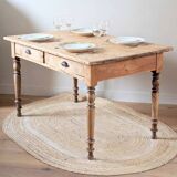 Renovated solid wood farmhouse table