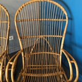 2 rattan rocking chairs