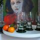 Four vintage XXL crystal glasses