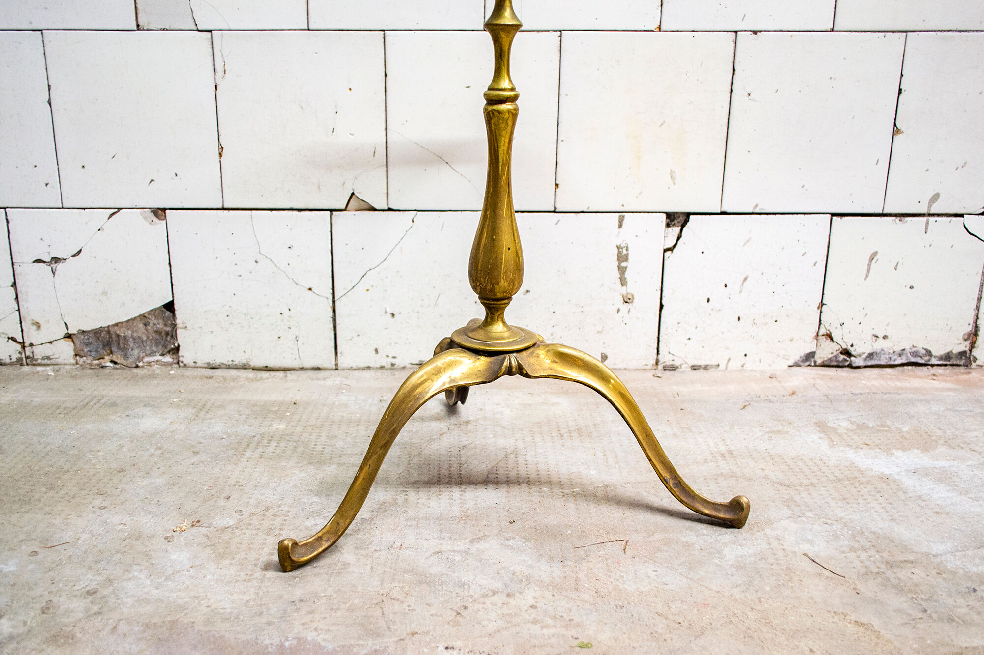Coffee table in brass and glass, 50s ITalia