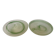 Pair of green glass paste pocket trays